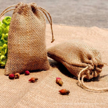 custom printed eco-friendly drawstring jute bags